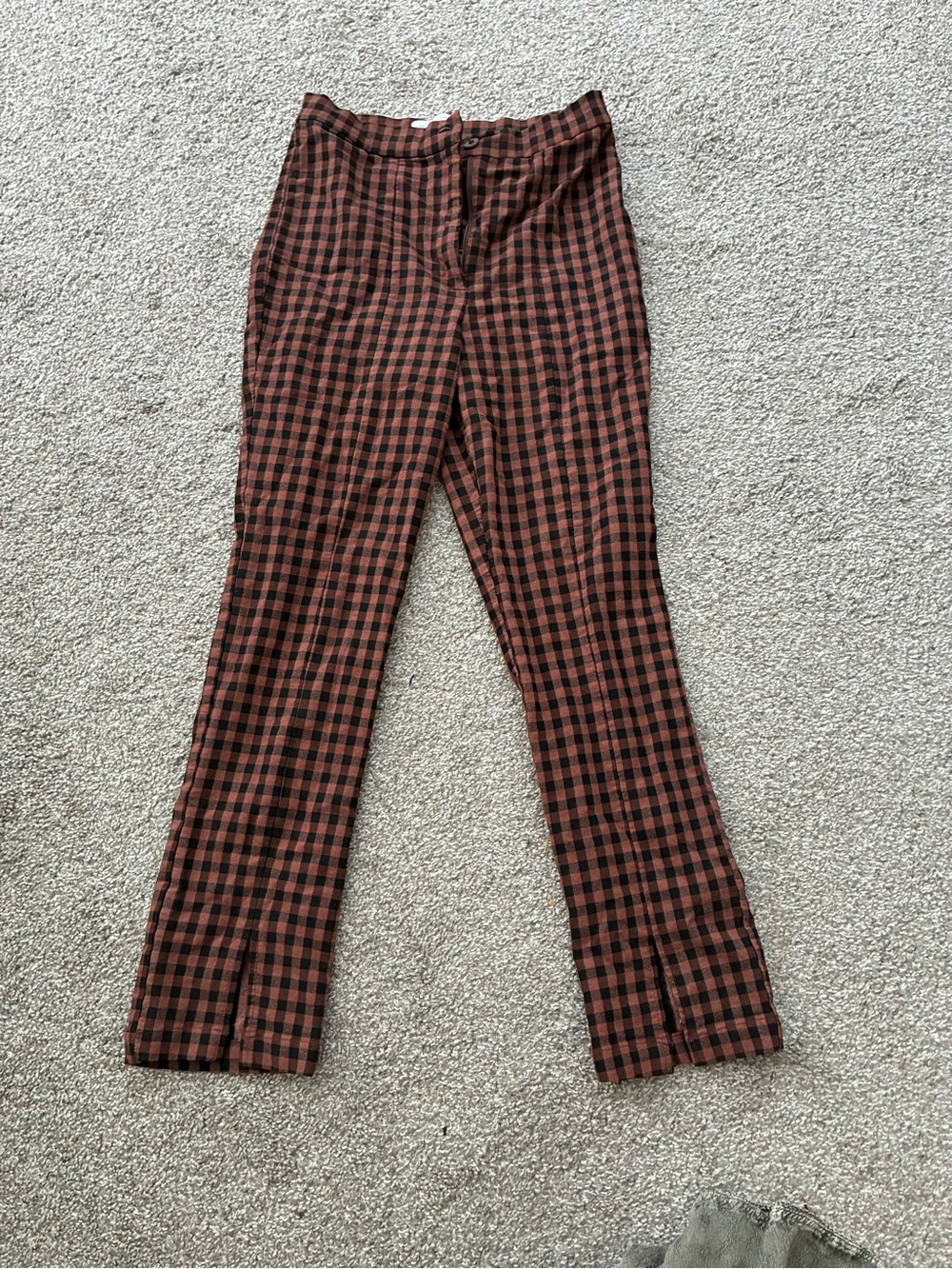 Urban Outfitters Black and Rust Plaid Pants